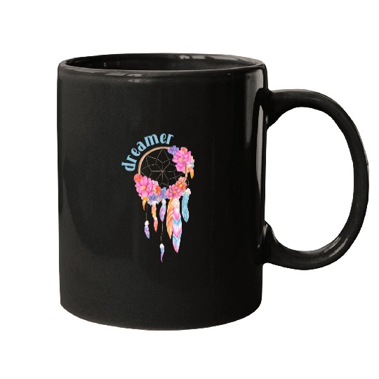 Dreamer Hippie Spiritual Native Dreamcatcher Mugs