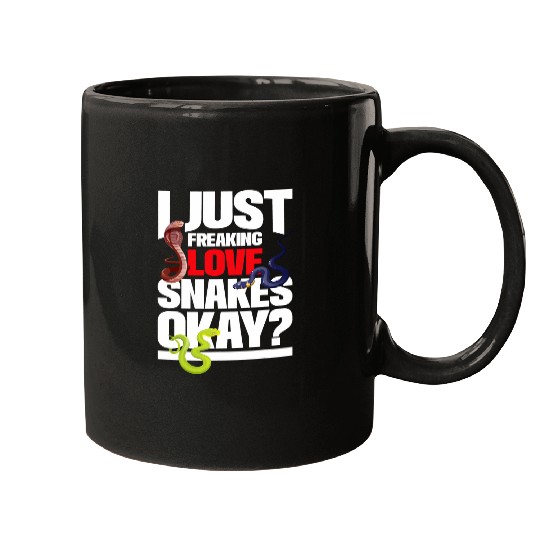 I Just Freaking Love Snakes Snake Lover Reptile Zookeeper Mugs