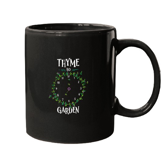 Funny Herb Gardening Pun Its Thyme To Garden Mugs