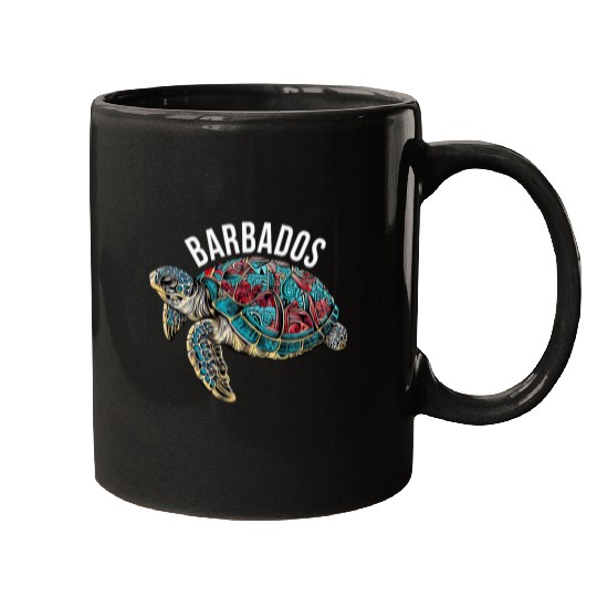 Turtle Pet Barbados Tribal Turtle Mugs