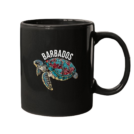 Turtle Pet Barbados Tribal Turtle Mugs