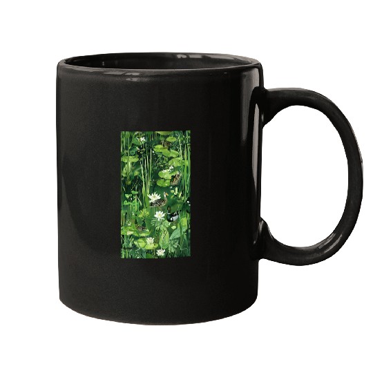 Duck Pet Green Wetland Camo Detailed Duck pattern Mugs