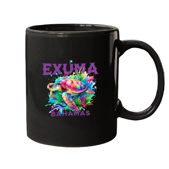 Turtle Pet Bahamas Souvenir Exuma Bahamas Cruise Sea Turtle Tourist Mugs