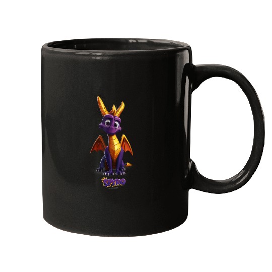 Dragon Pet Spyro Adorable Purple Dragon Retro Video Game Icon Mugs