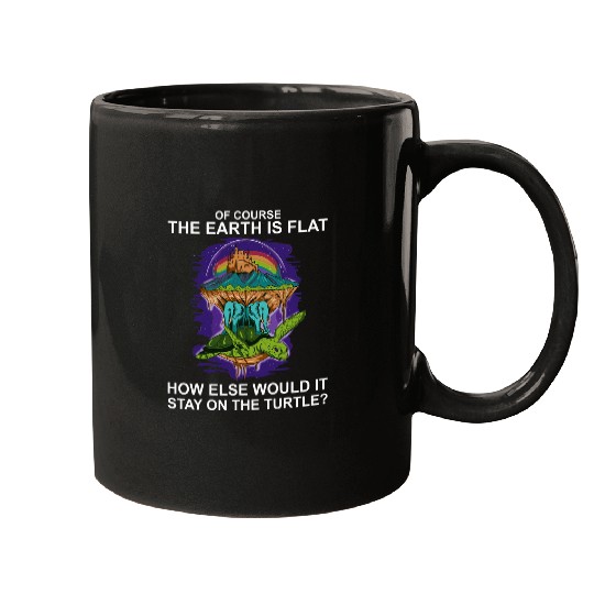 Turtle Pet Flat Earth Turtle Flat Earther Mugs