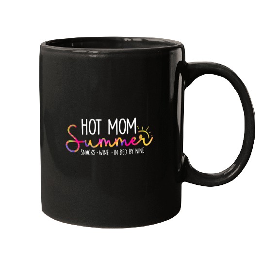 Wines Fun Hot Mom Summer Snacks Wines Sunshine Vacation Mugs