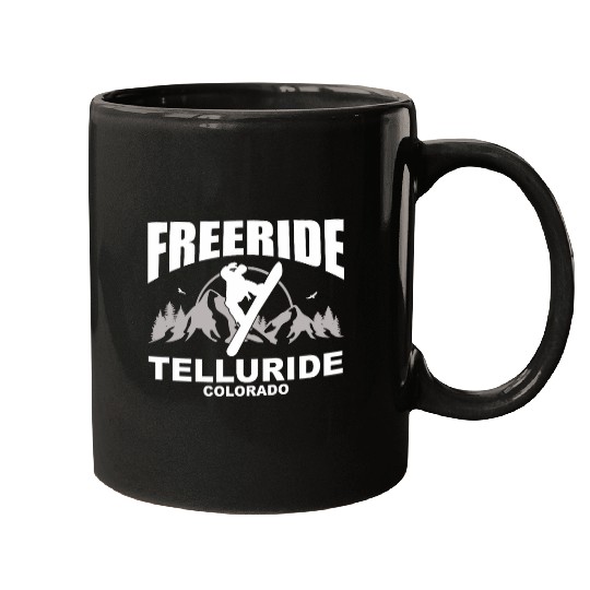Freeride Snowboard Telluride Colorado Mugs