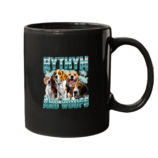 Funny 90s Bootleg Rap For Beagle Lovers For Animal Lovers Mugs