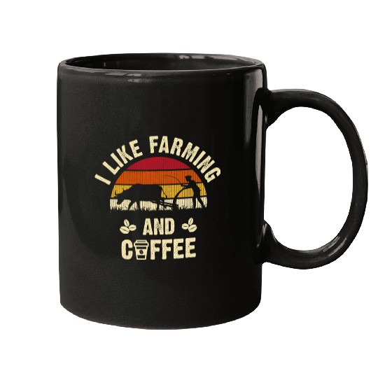 Coffee Fun I Like Farming and Coffee Lovers vintages Theme Hobby Cute Mugs
