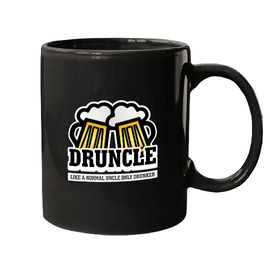 Beer Fun Druncle Funny Uncle Beer Lover Drinking Mugs