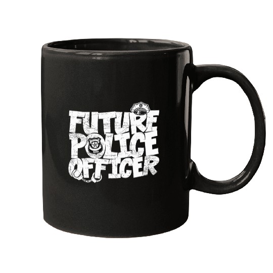 Future Police Officer Law Enforcement For Men Women Cop Mugs