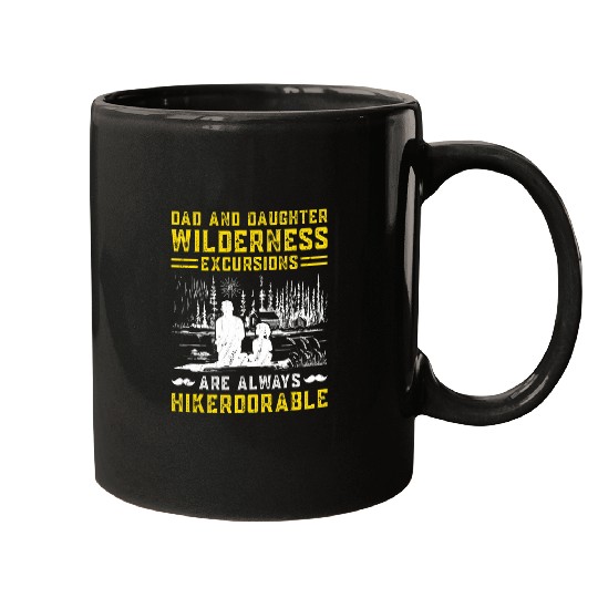 Dad And Daughter WIlderness Explorer Camping Adventure 3 Mugs