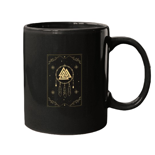 Mystical Viking Dreamcatcher Norse Mythology Valknut Mugs