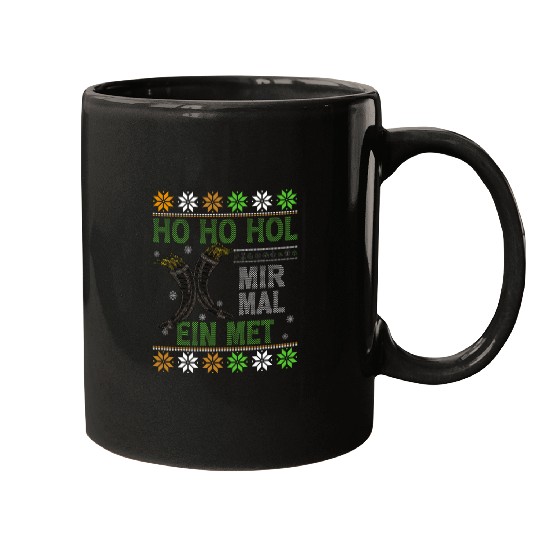 Discover Funny Ho Ho Hol Mir Mal Ein MET Ugly Viking Sweater Mugs