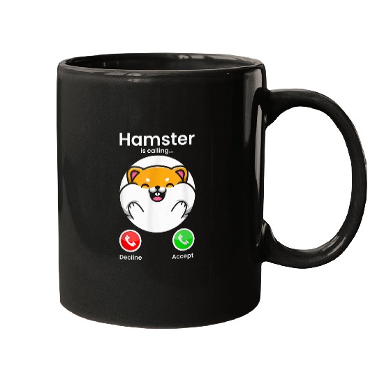 Hamster Pet Hilarious Hamster staring front camera hamster calling Mugs