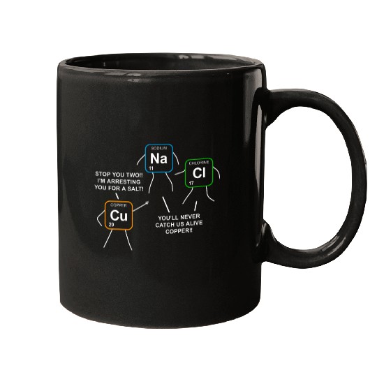 Police Job Salt And Copper Periodic Table Police Pun Chemistry Mugs