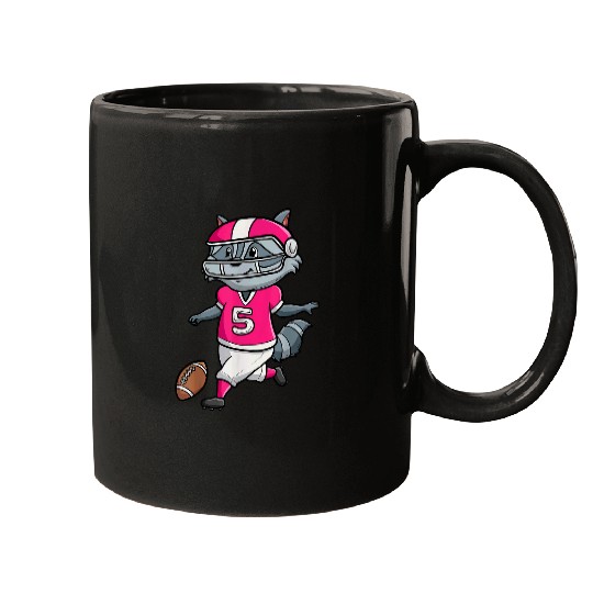 Discover Raccoon Pet Football Player Raccoon Lover wild Animal Trash Panda 2 Mugs