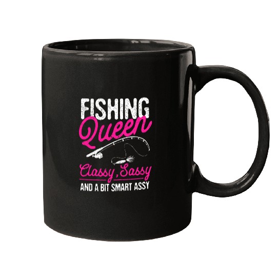 Discover Funny Trout Fishing Queen Ladies Women Girls Fishermen Lover Mugs