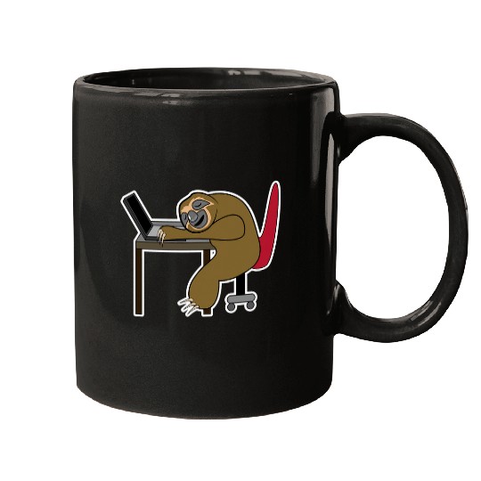 Discover Sloth Pet Funny Laptop Sloth homes Office Humour Internet Job WFH Mugs