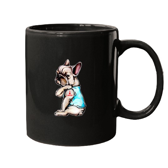 french bulldog tattoo love grandma Mugs