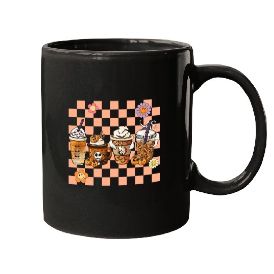 Coffee Fun Groovy Hippie Horror Fall Movie Coffee Pumpkin Spice Autumn Mugs