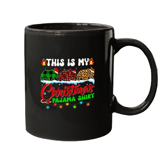 Discover Panda Pet This Is My Christmas Pajama xmass Santa Hat Mugs