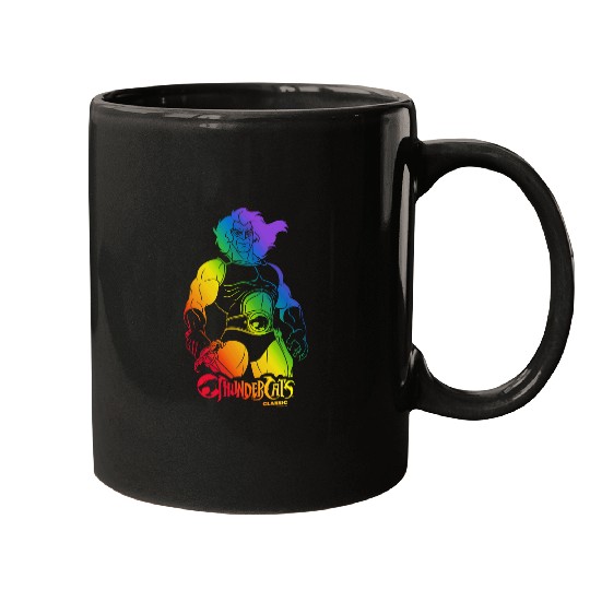 Lion Pet Thundercats LionO Retro Rainbow Poster Mugs