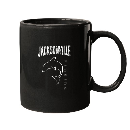 Jacksonville Florida Dolphin Souvenir Beach Fun Mugs