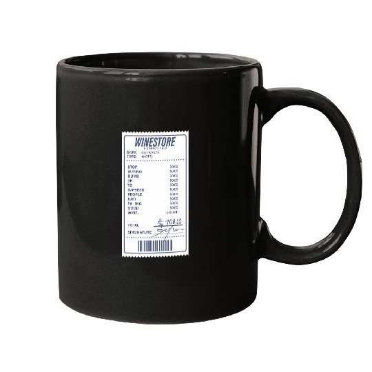 Wines Fun Receipt Alcohol Drinking Liquor Lover Alcoholic Mugs