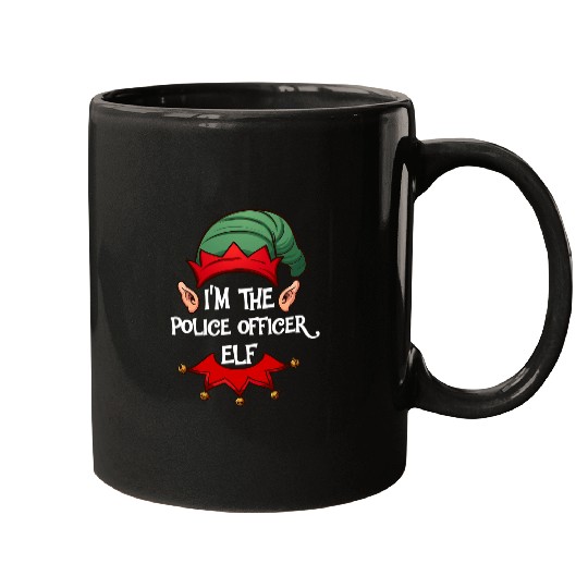 Police Job Christmas Elf Pajama Im The Police Officer Elf Christmas Mugs