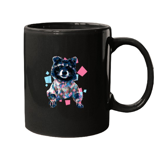 Raccoon Pet In Collared Funny Meme Mugs
