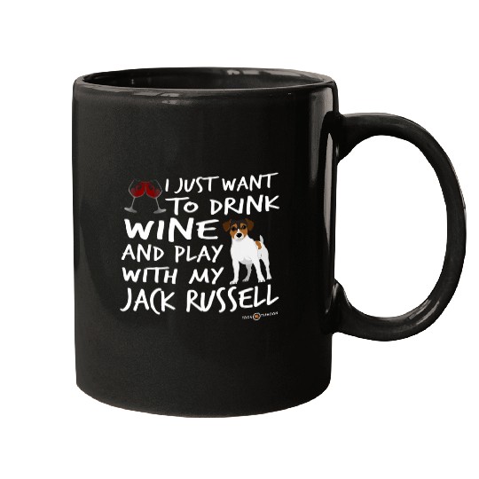 Wines Fun Amusing Jack Russell Drink Wines and Play Mugs