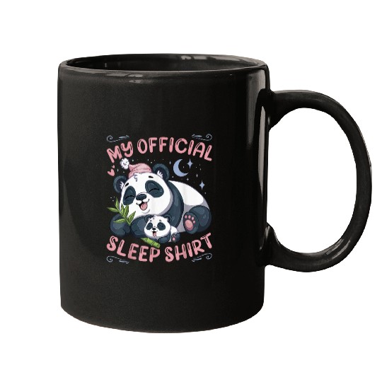 Panda Pet My Official Sleep Sleeping Panda Bear with Puppy Mugs