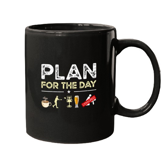 Beer Fun Plan For The Day Coffee Disc Golf Beer Mugs