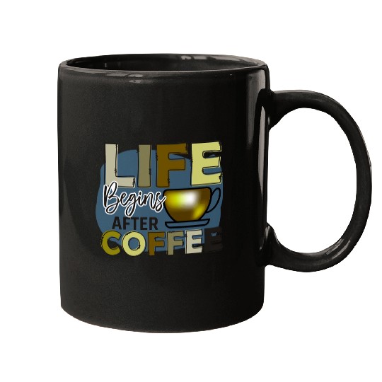 Coffee Fun life is begins good after coffee t graphic plus size Mugs