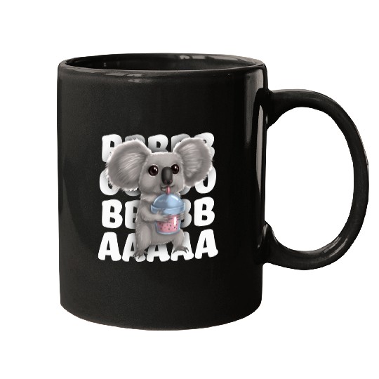 Koala Pet Bear Kawaii Boba Bubble Milk Tea Tapioca Pearls Cute Mugs