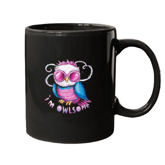 Owl Pet With Colorful Glasses For Barn Owl Lovers 3 Mugs