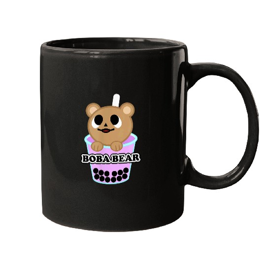 Bear Pet Cute Chibi Kawaii Animal Bear Boba Tea Anime Bubble Tea Mugs