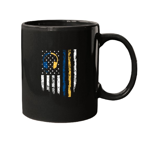Gold Blue Line 911 Police Dispatcher First Responder 3 Mugs