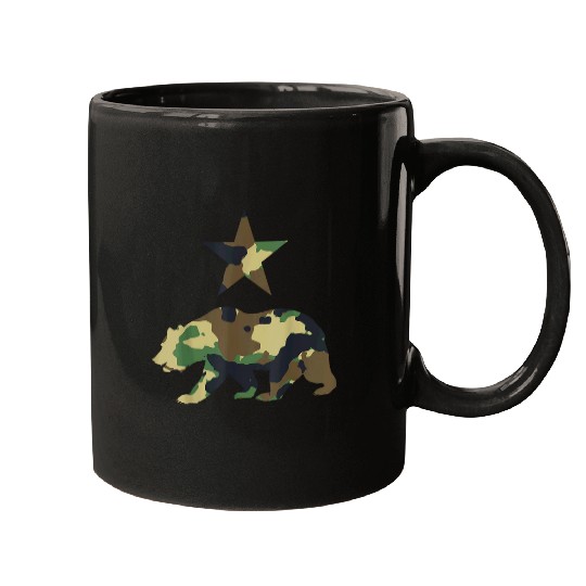 Bear Pet Camo Norcal Bear With Star Mugs