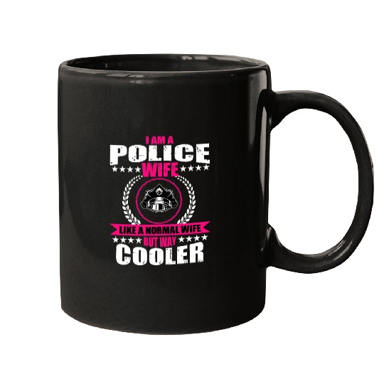 Funny Police Wife Apparel Women Mugs