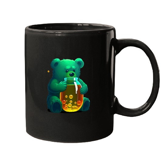 Bear Pet Cute Green Gummy Bear Mugs