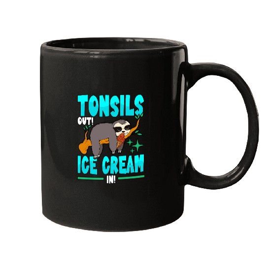 Sloth Pet Tonsils Out Ice Cream In Summer Sloth Gelato 2 Mugs