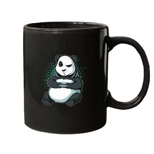 Panda Pet Cute Gaming Panda Videogame PC Video Game Computer Player Mugs