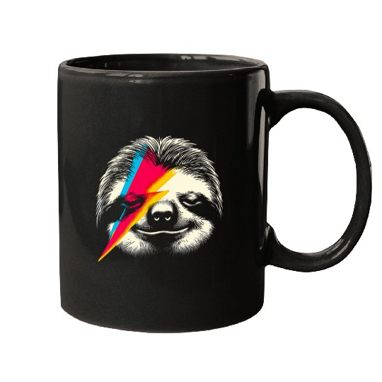 Sloth Pet Slowie Sloth Rock Music Concert Band Funny Sloth 1 Mugs