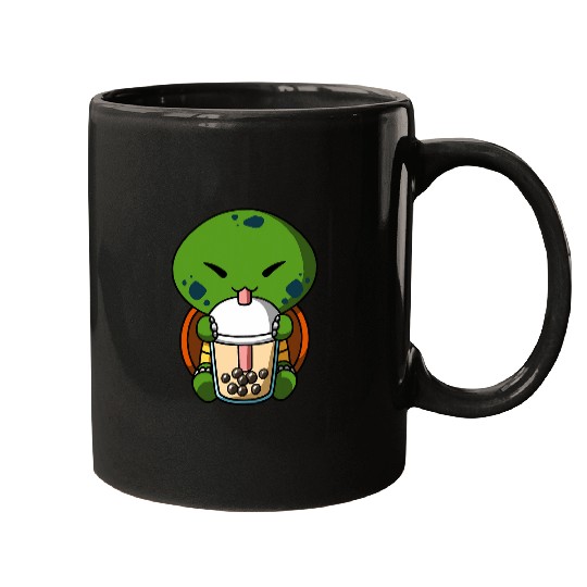 Turtle Pet Kawaii Turtle Boba Milk Tea Bubble Tea Anime Mugs