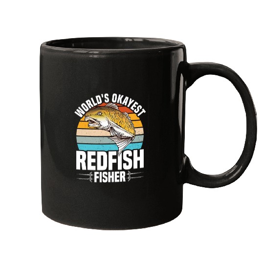 Redfish Fishing Spot Lure Rod Redfish Accessories Fisherman Mugs