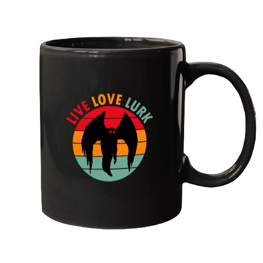 Retro vintages Cryptid Mythical Monster Live Laugh Mothman Mugs