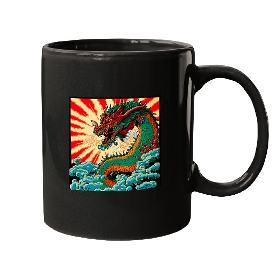 Japanese Dragon Anime Japan Chinese Dragons Tattoo Mugs