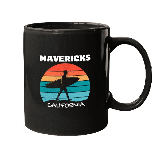 MAVERICKS californias SURF vintages SUNSET SURFING Mugs